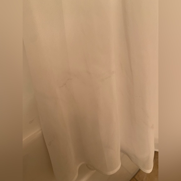 Lulus forever devoted white beaded pearl gown dress chiffon size small - Picture 5 of 5